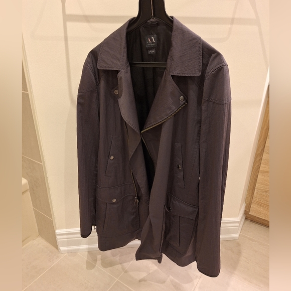 Armani Exchange Light Jacket size Large in grey EUC - Picture 2 of 7